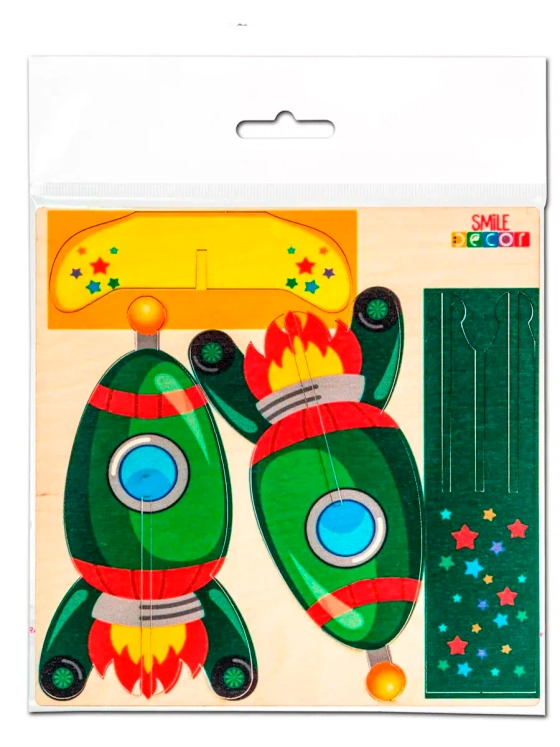 Деревянный конструктор Ракета