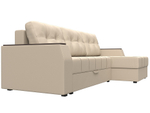 Диван угловой Эмир БС правый угол, Бежевый, Экокожа, 27849
