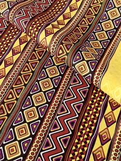 Ткань бязь плательная, рис. " Африканский орнамент", ширина 150 см, арт. 1031