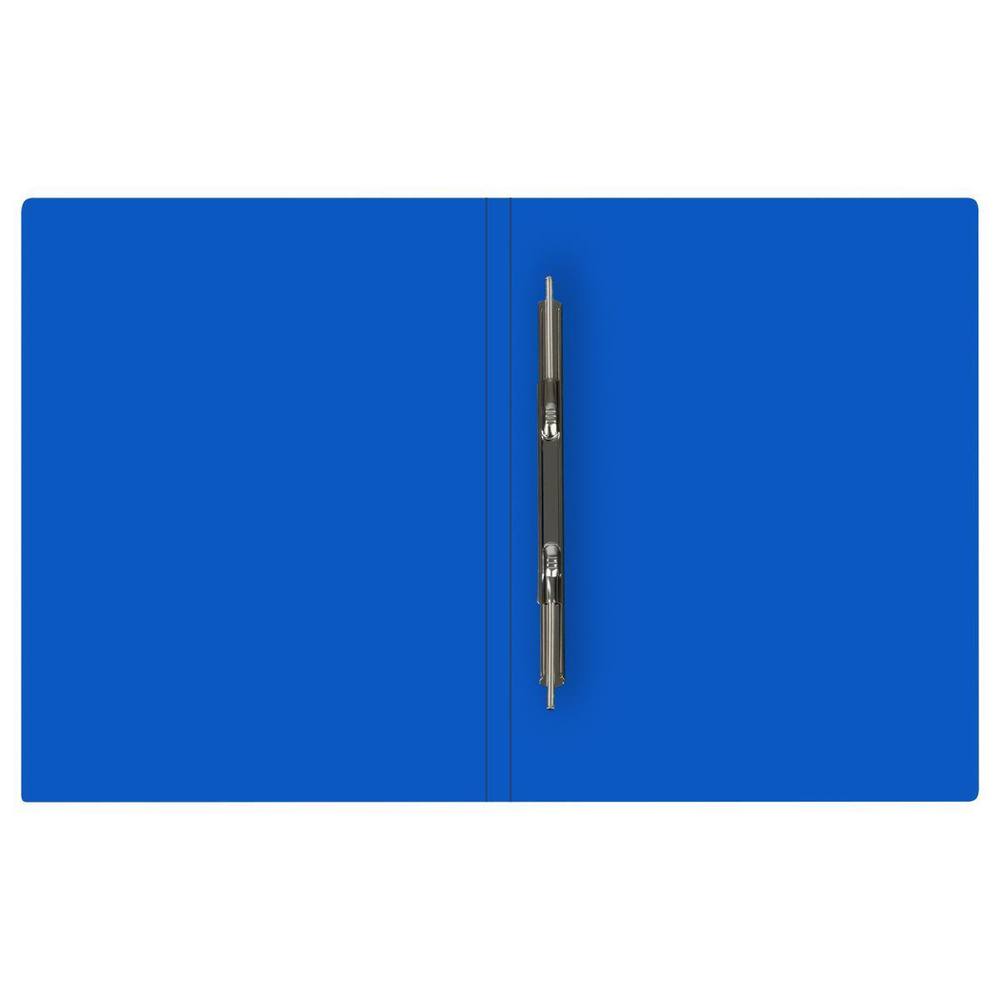 Папка А4 с пружинным скоросшивателем 14мм, 500мкм, пластик, синяя (Стамм)