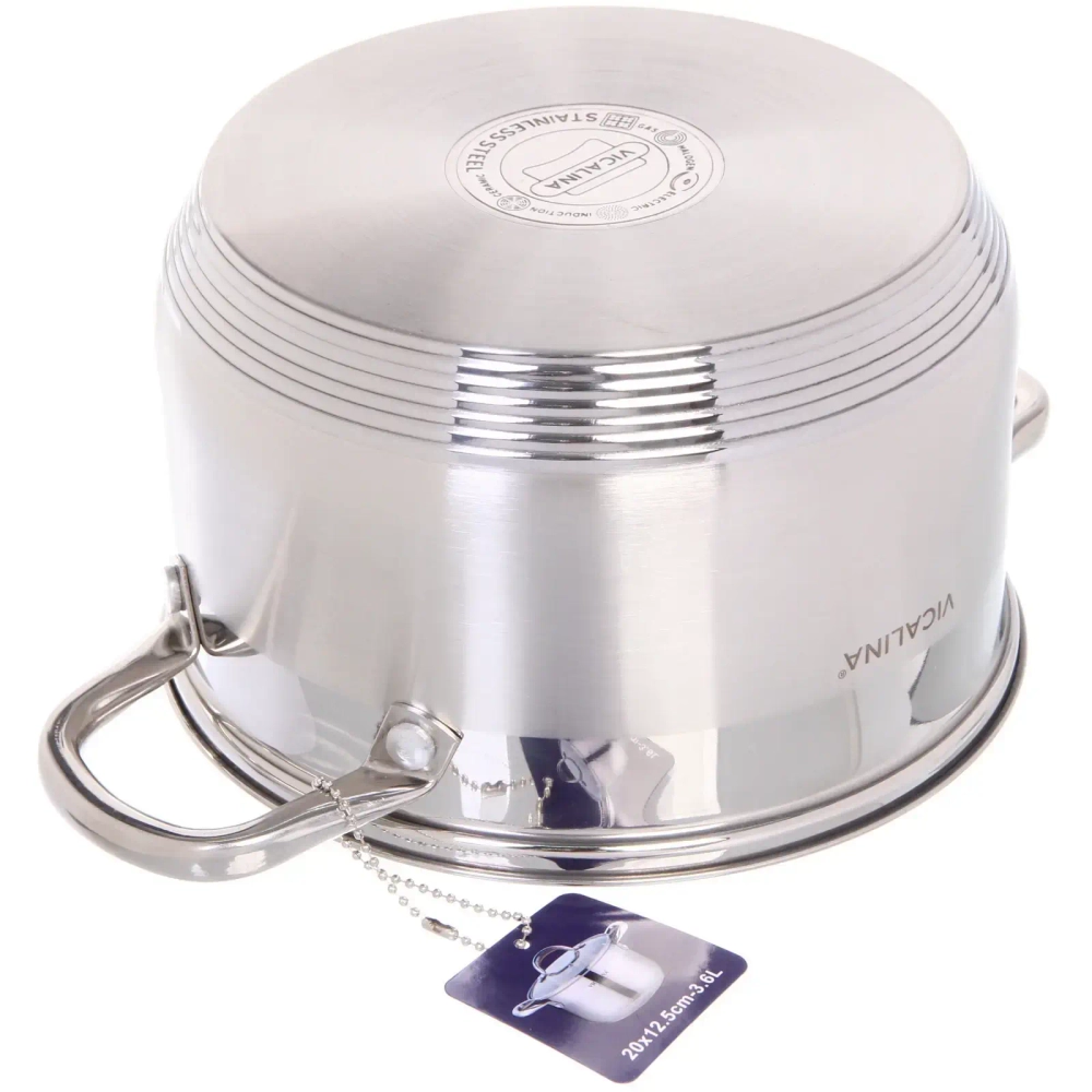 Кастрюля из нержавеющей стали VICALINA 3,6л, индукция, VL-1074
