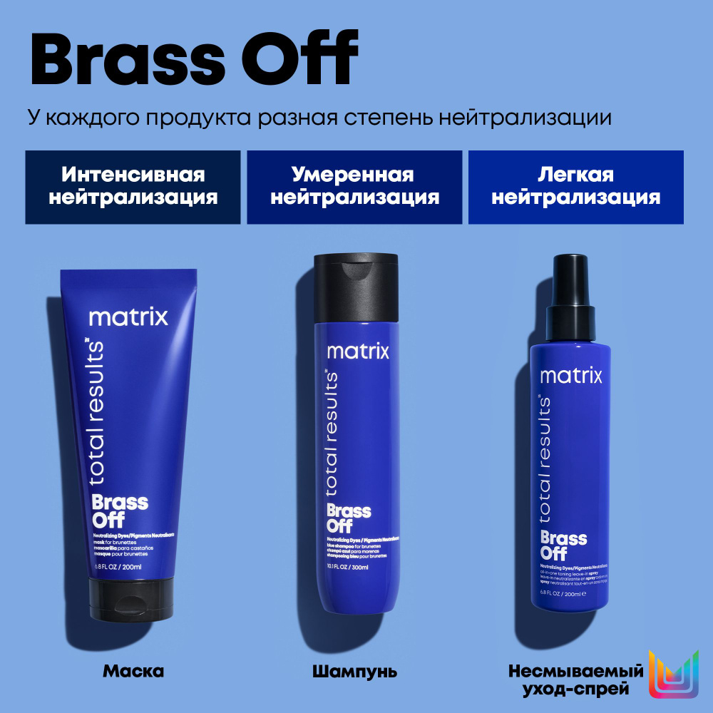 Matrix Total Results Brass Off Холодный Блонд многофункциональный спрей 10в1 200 мл