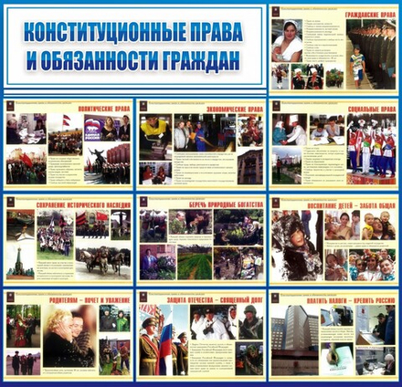 Стенд "Конституционные права и обязанности граждан"