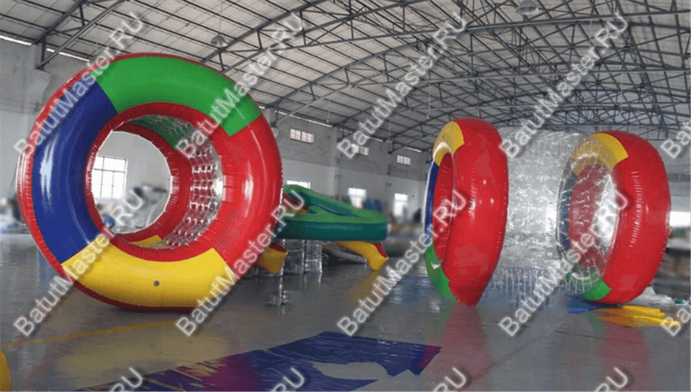 Аттракцион Водный роллер "Ватрушка" ПВХ, размер 2,2*2*2 м
