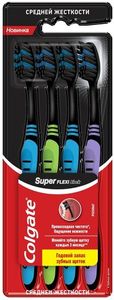 ЗУБНАЯ ЩЕТКА COLGATE SUPER FLEXI BLACK 3+1