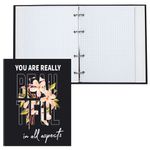 Тетрадь на кольцах А5 175х215 мм, 120 л., твердый картон, клетка, BRAUBERG, "Beauty", 404082