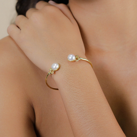 Браслет Franck Herval, Jeanne, кафф, с жемчугом, FH26.1-13-73213 (белый)