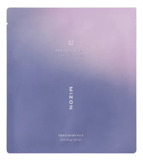 MIZON Гелевая маска для лица с гиалуроновой кислотой и коллагеном - HYALUGEN GEL PEARLY JELLY MASK ,35г