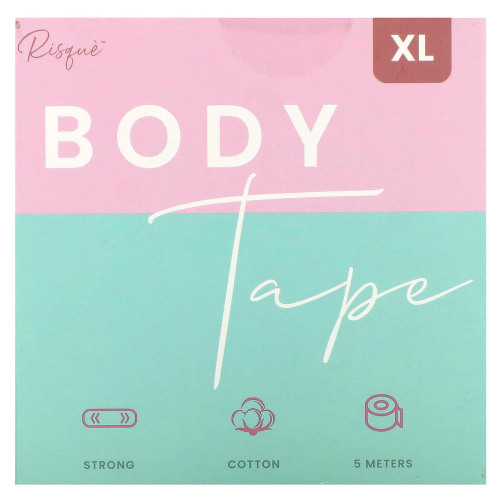 Risque, тейп для тела, размер XL, бежевый, 1 рулон, 5 метров