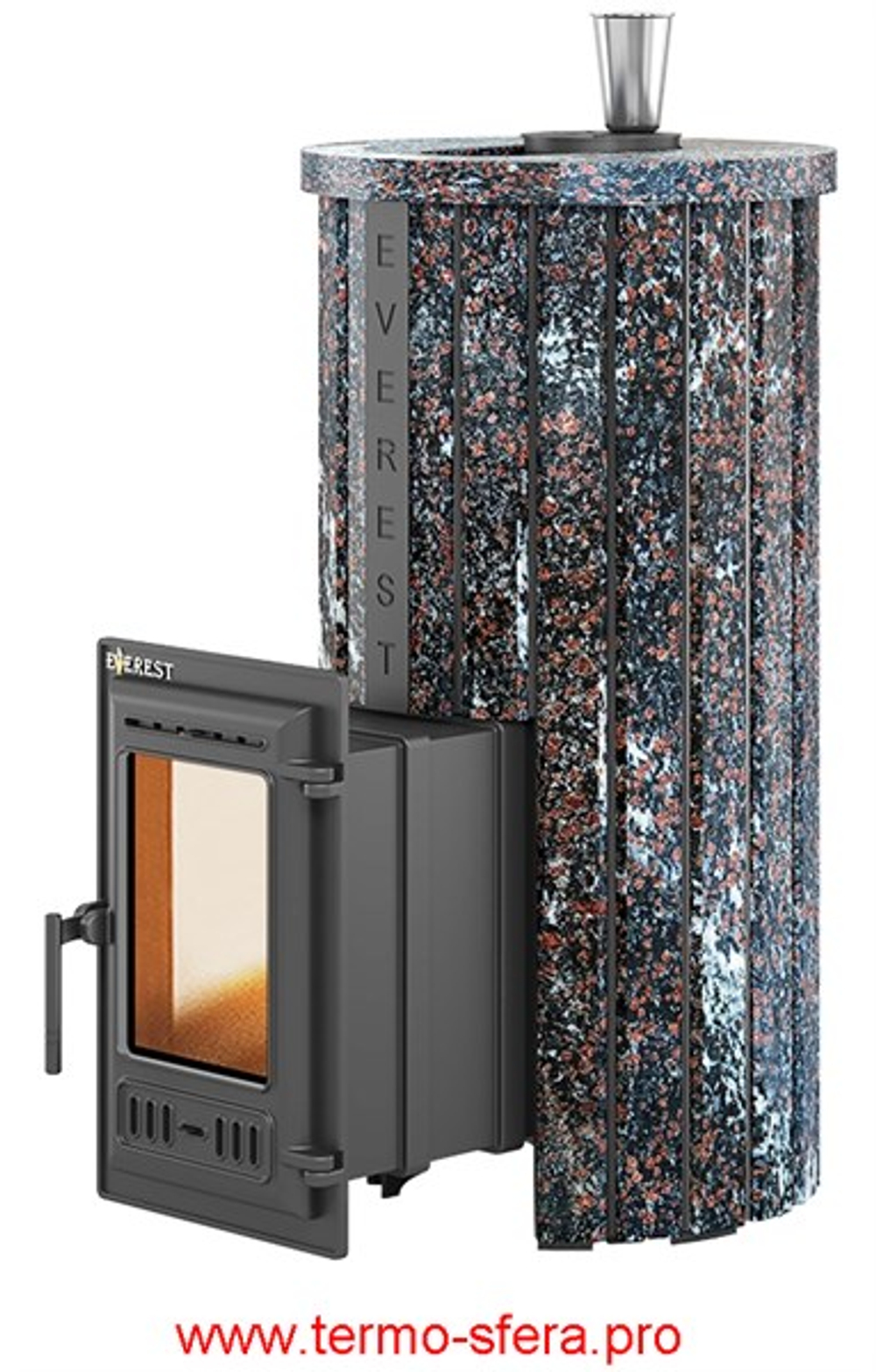 Печь для бани Эверест "Steam Master 24 ЧУГУН" Ламель Амфиболит, S-20