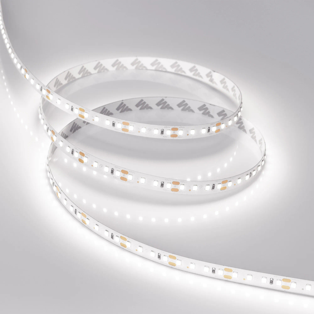 Светодиодная лента RT-A120-10mm 48V White6000 (9.6 W/m, IP20, 2835, 30m) (Arlight, Открытый) 038805