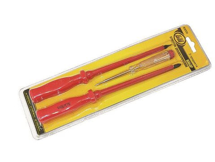 Набор отверток диэл. 3 предм проб 140мм, SL6x150, PH2x150 БМ