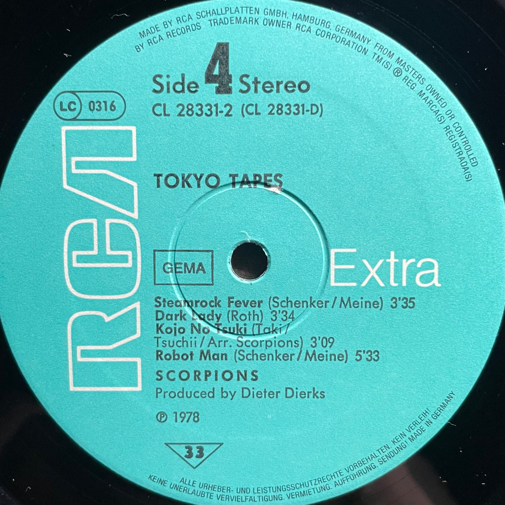 Scorpions ‎– Tokyo Tapes 2LP (Германия 1978г.)