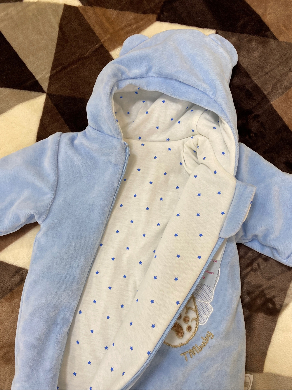 Комбинезон "Мишка" Модель: 015-3-084в (Цвет: Синий, Размер: 36 (56-62))