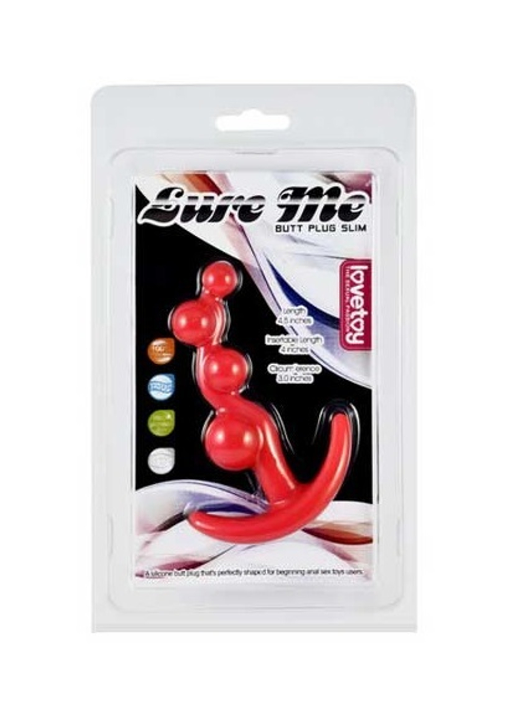 Стимулятор анальный Lovetoy красный 10 см