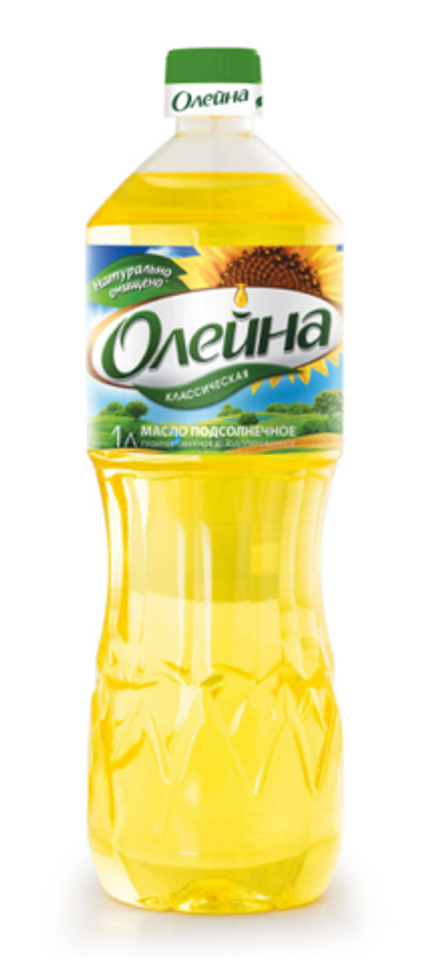 Масло подсолнечное "Олейна" Классическое 1л.