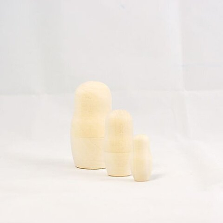 Деревянная заготовка из липы Матрешка 3х-местная, высота 90 мм