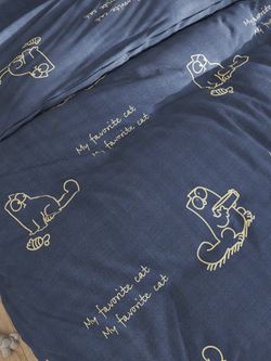 Постельное белье Сказка "Котики Грей" евро Наволочка 50х70 см 2 шт Простынь на резинке 180х200 см Пододеяльник 200х215 см, поплин