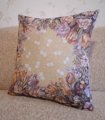 Декоративный гобеленовый чехол Тюльпаны ПП 47х47