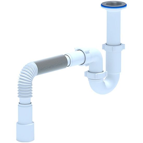 Сифон для мойки АНИ с нержавеющей чашкой д70мм. 40/50