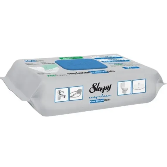 Səth təmizləyici nəm salfetlər Sleepy Easy Clean, 100 ədəd