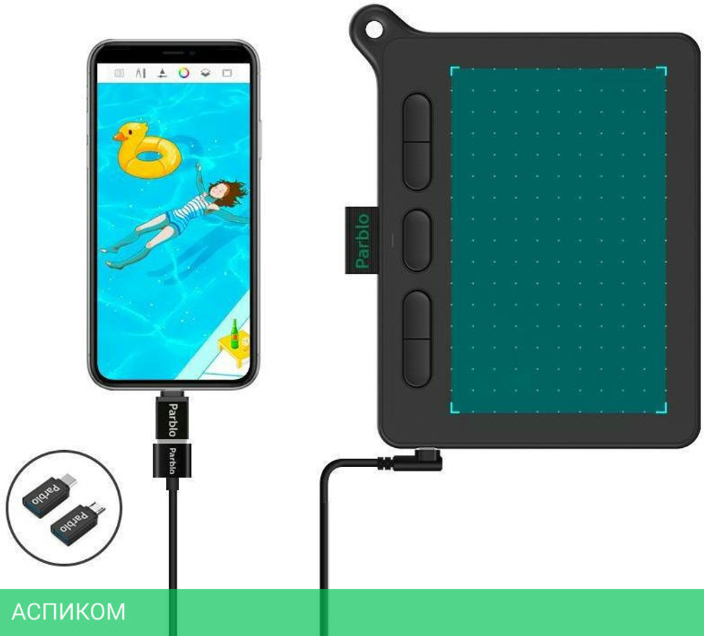 Графический планшет Parblo Ninos S Black