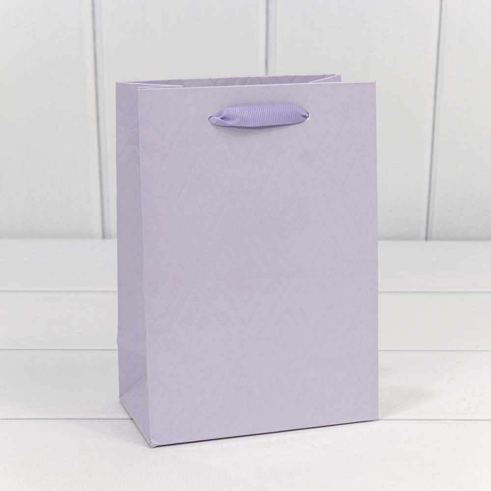 Пакет подарочный 14х20х8см Премиум "Элегант" (Сиреневый)