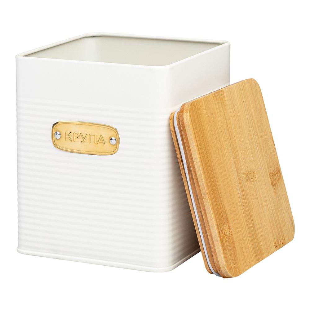 Банка для хранения крупы Irmel, 3,2 л, молочная