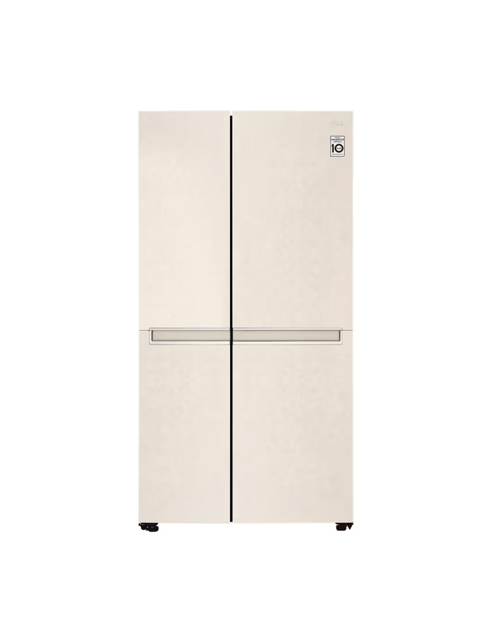 Холодильник LG GC-B257JEYV инверторный, Side by Side, бежевый, объемом 643л