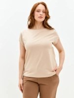 Футболка оверсайз с рукавами крылышками бежевый