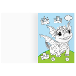 Раскраска с цветным фоном А4, 16 стр., "Дракончики"