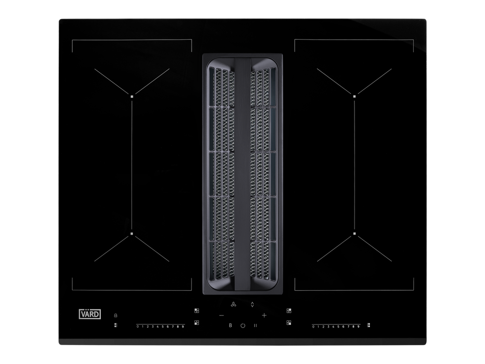 Индукционная варочная панель со встроенной вытяжкой Vard VHH6472B