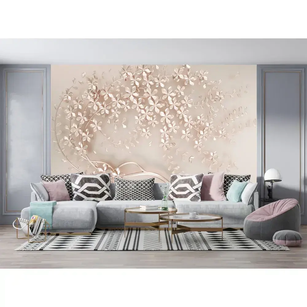 Фотообои 400х270 см винил на флизелине "Дерево 3D", Арт. 14-670, фактура Крошка, плотность 230 г/м2