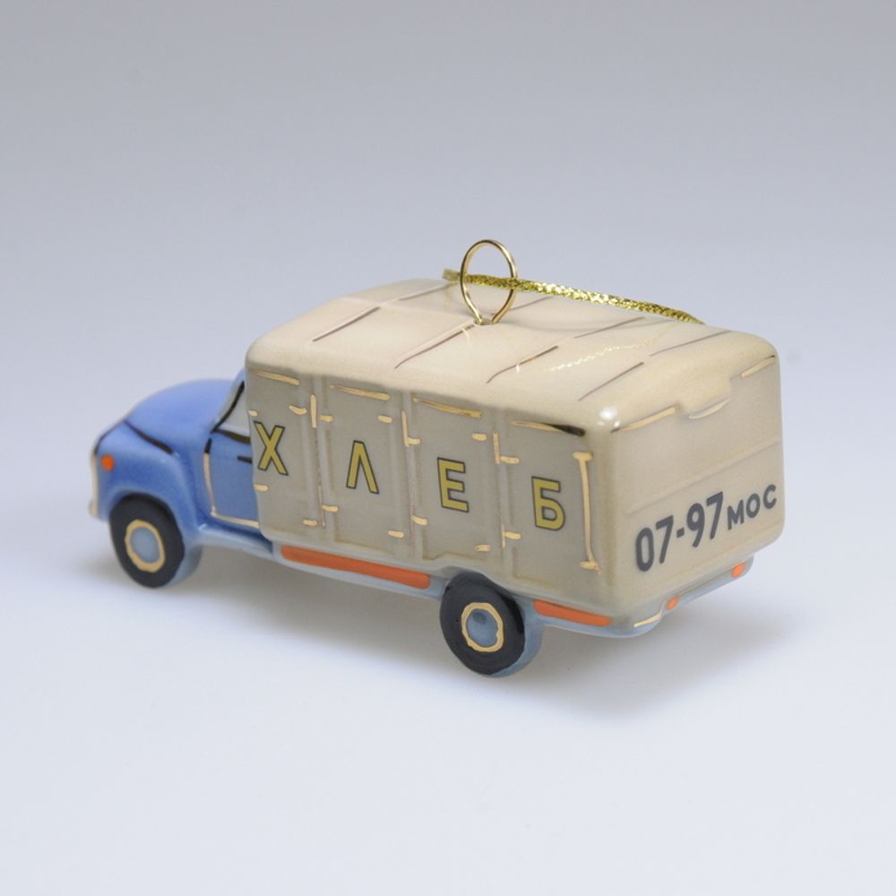 Фарфоровая ёлочная игрушка Хлеб