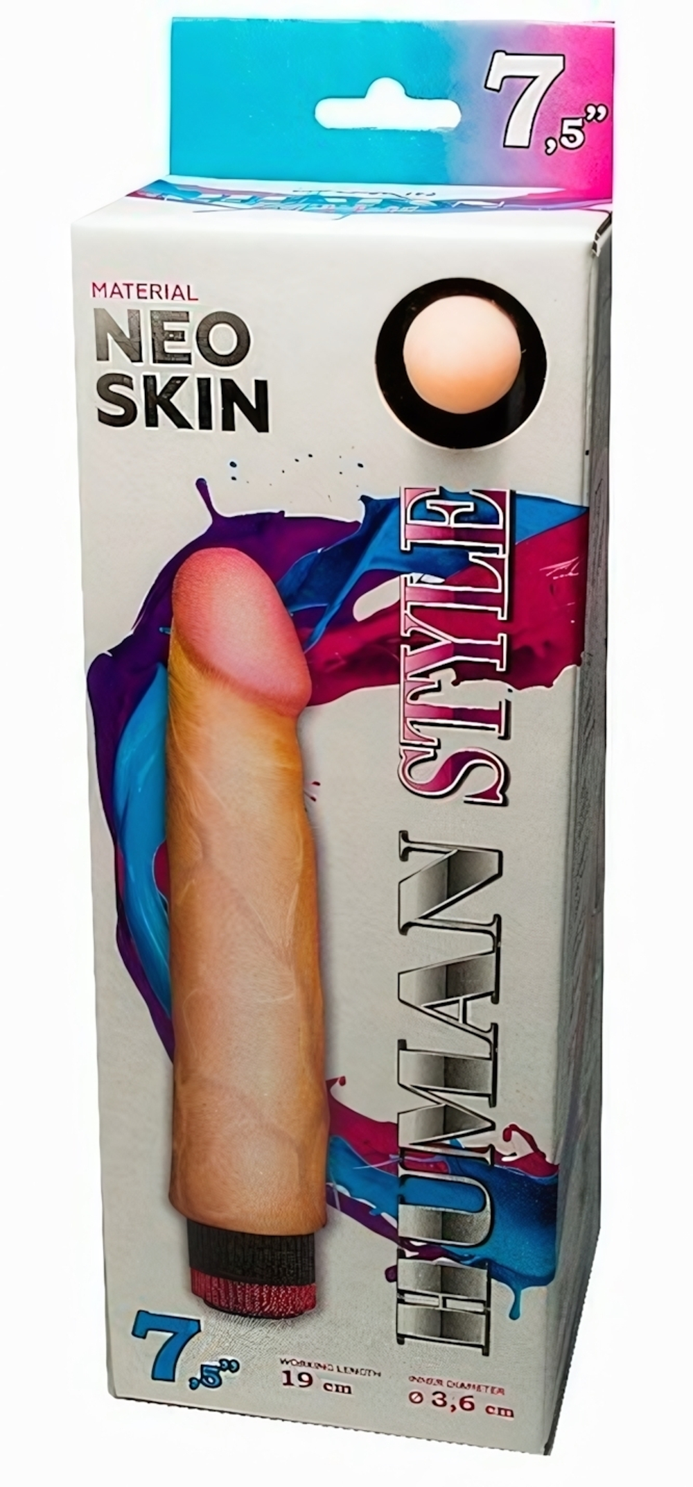 Реалистичный вибромассажёр HUMAN STYLE Neoskin (19 см) (Цвет: телесный)