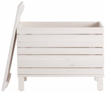 Сундук 61х40х46, Джосси, банкетка для хранения, скамья в прихожую, для бани, ящик для игрушек, в ванную для белья, массив сосны, белый, Dipriz