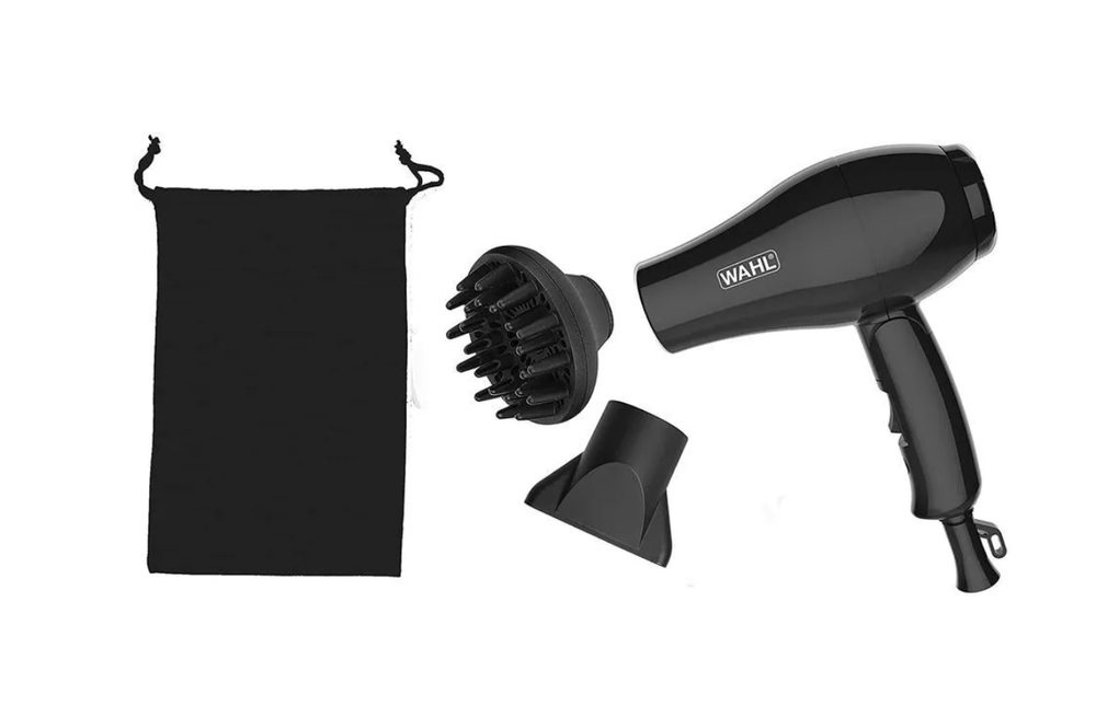 Фен Wahl Travel 3402-0470, складная ручка, 2 насадки, 1000Вт