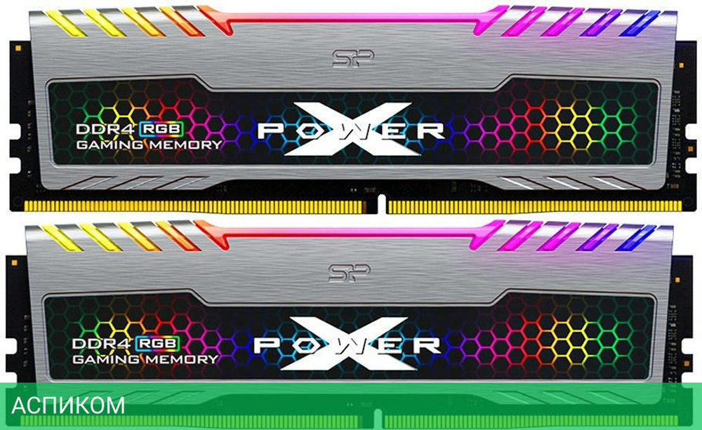 Оперативная память Silicon-Power Xpower Turbine RGB Gaming DDR4 2x8Gb (SP016GXLZU360BDB)