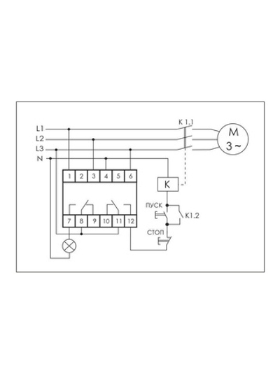 Реле контроля наличия и чередования фаз CKF-318-1 (контроль чередования; слипания фаз; регулировка верх. и нижн. порога напряжения; регулировка задержки отключения; 1 модуль; монтаж на DIN-рейке)(аналог РНПП-311М) F&F EA04.002.007