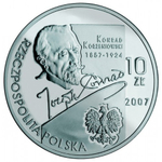 10 злотых. Конрад Коженёвский (1857-1924). 2007 год. Польша.
