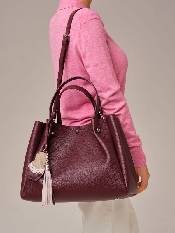 Кожаная сумка Vasilisa DBR 31210 зимняя вишня