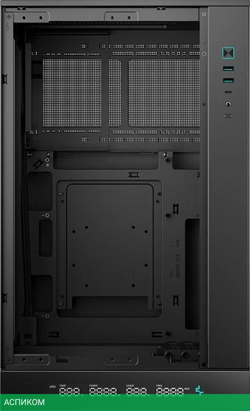 Корпус DeepCool CH270 Digital без БП черный (R-CH270-BKNDM0-G-1)