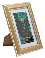 Фоторамка пластик 10х15 см Мираж белое золото