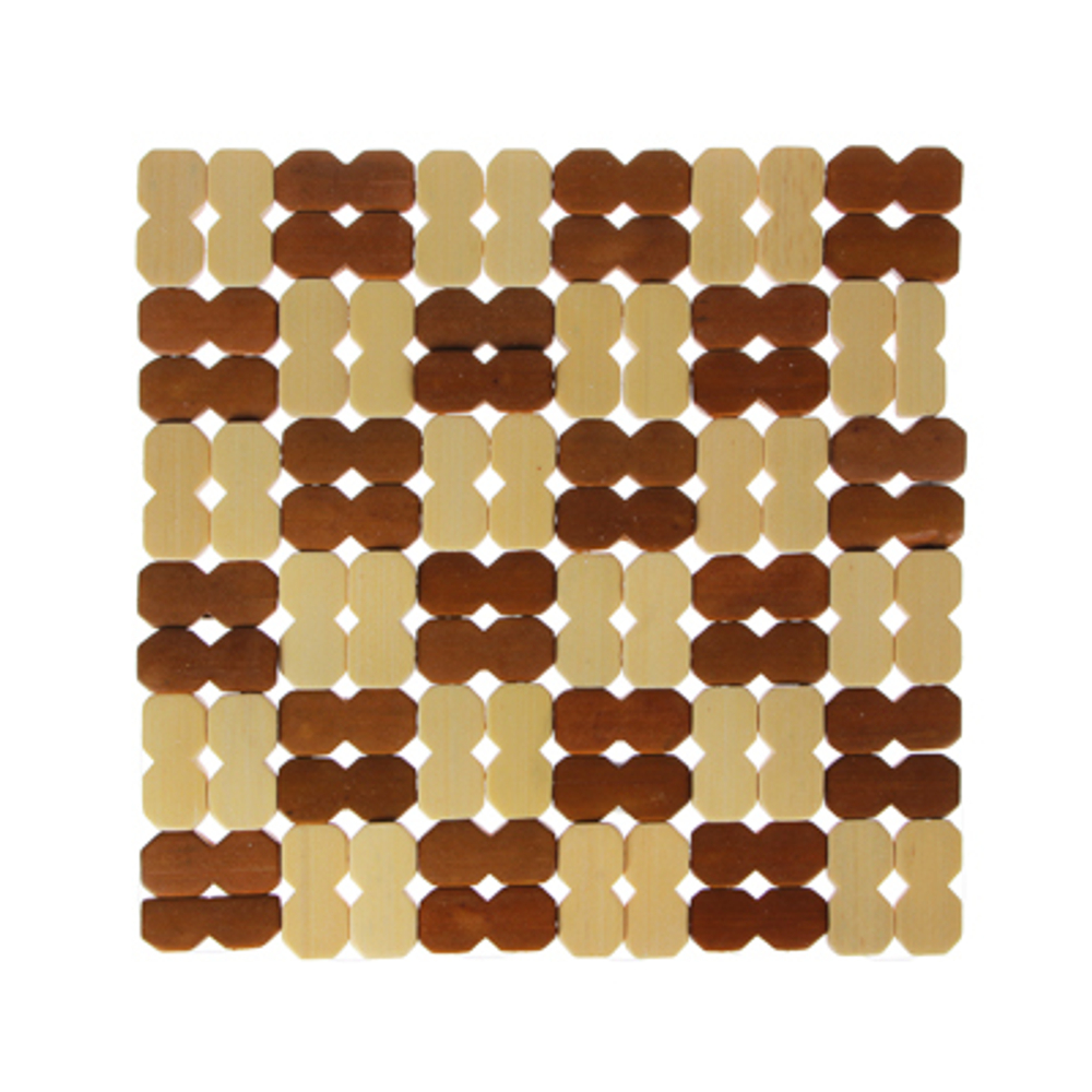 Подставка под горячее "Клетка",  19x19,5см, бамбук 888-028