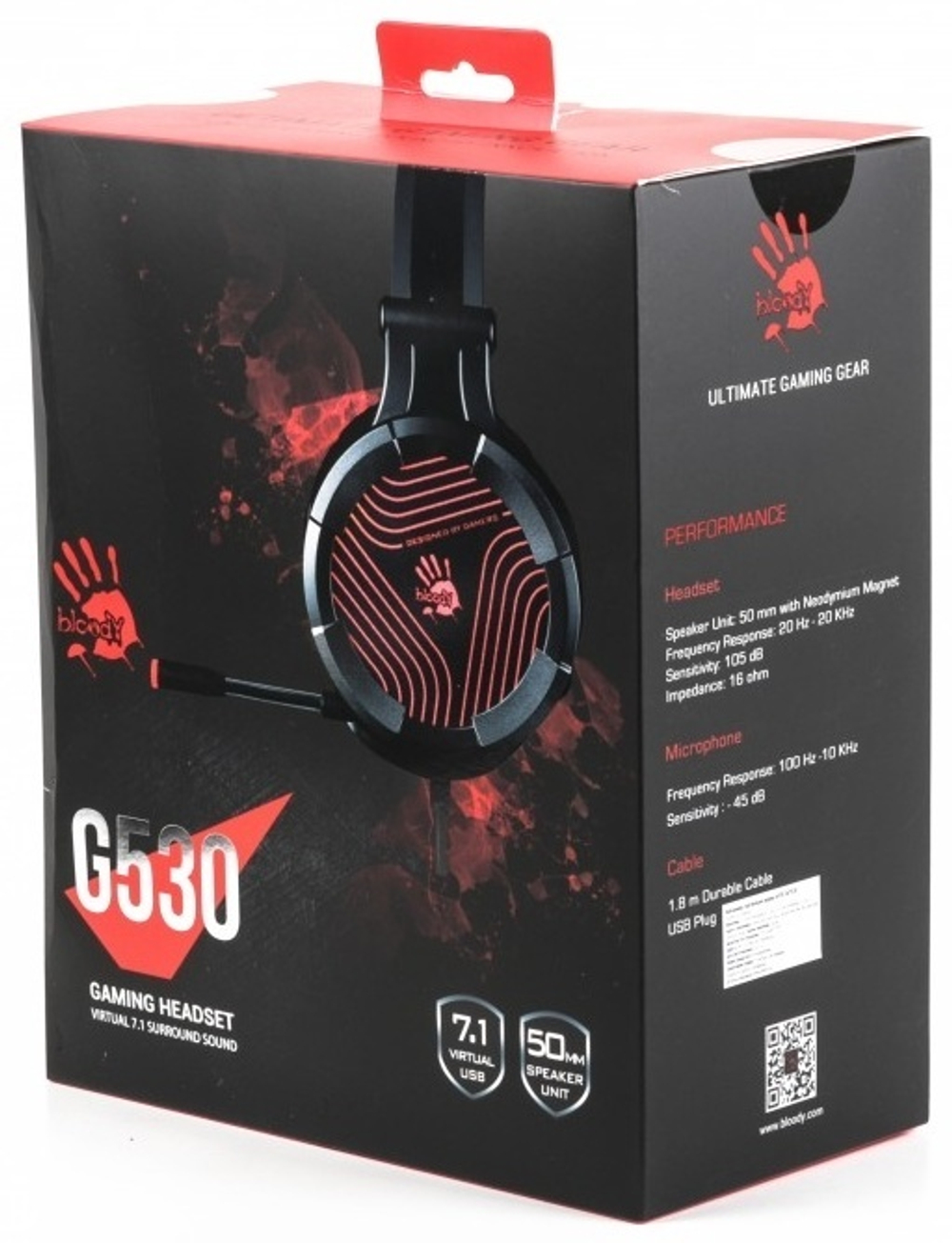 Наушники A4Tech Bloody G530 черный