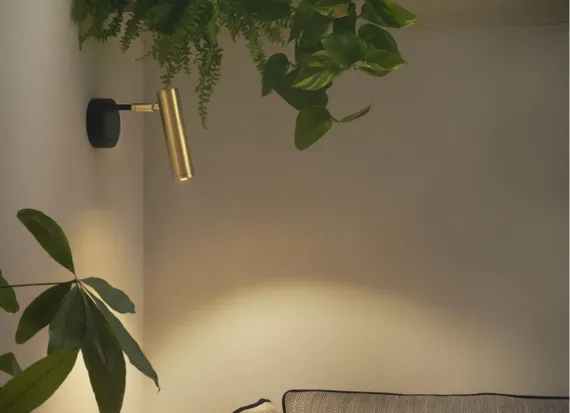 Настенный светильник Maru черный, латунь