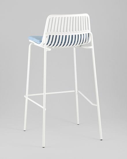 Стул барный Spain с подушкой белый