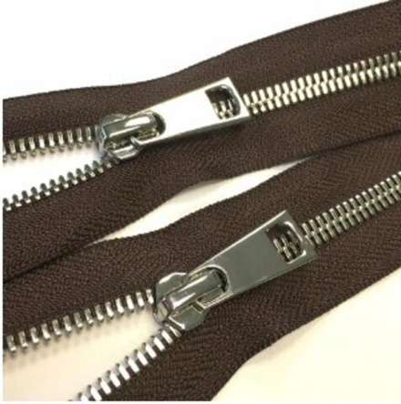 Молния металл №5СТ никель два замка 100см цв. коричневый