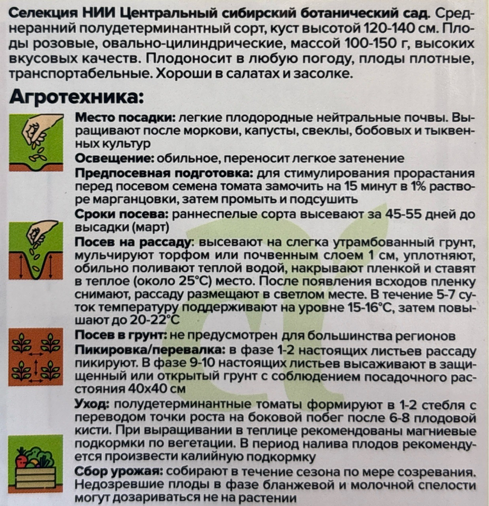 Томат Катюша 0,05 г СМТ-539