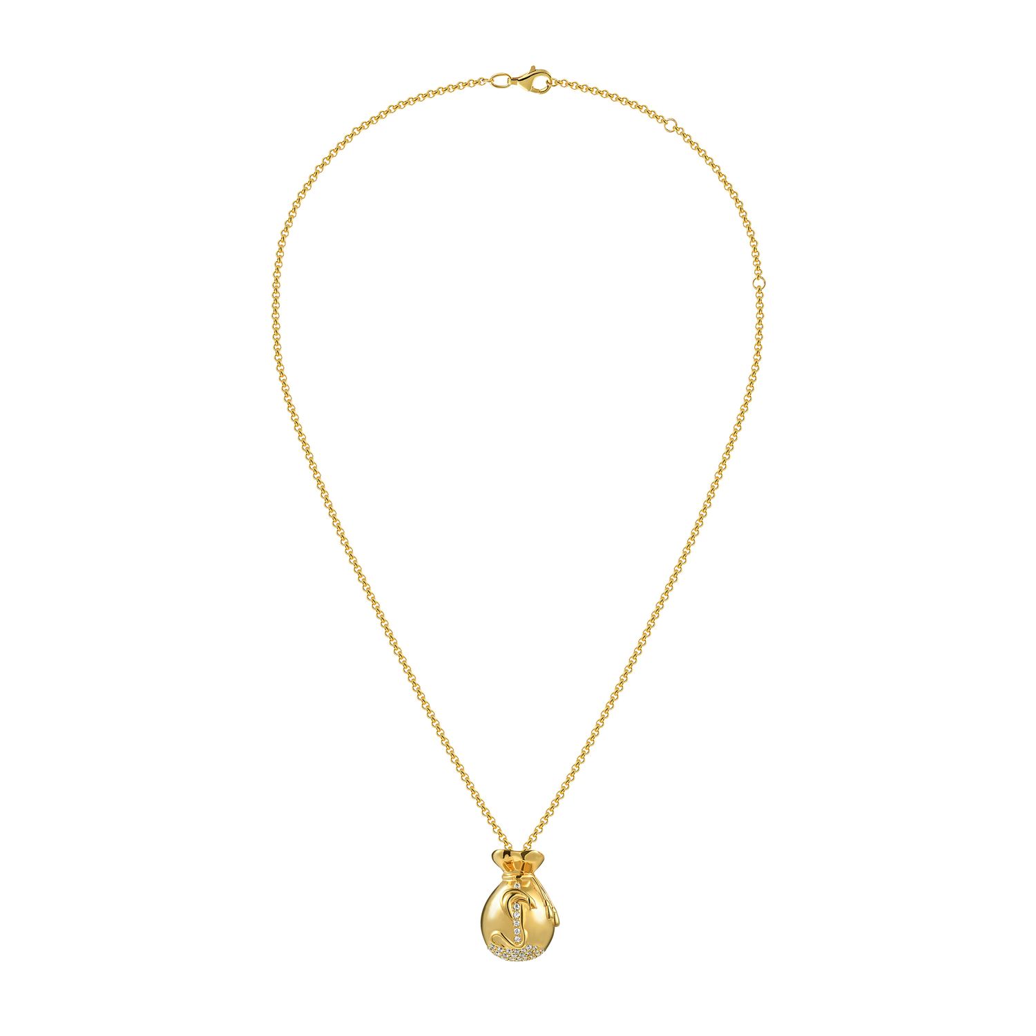 Колье Money Bag Necklace - Gold